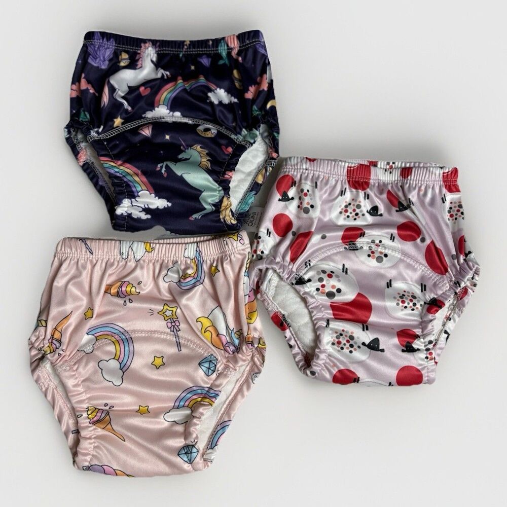 3 Pairs Potty Training Underwear Toddler 2-4yr Unicorn, Sheep, Absorbant Panty